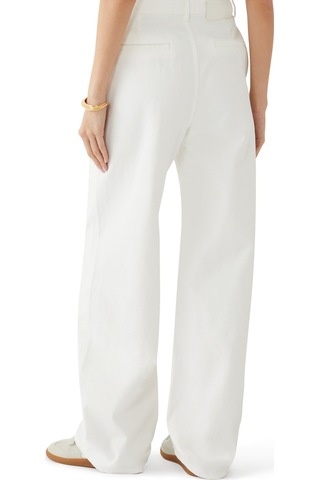 Loulou Studio Geniş Paça Kot Pantolon Ivory