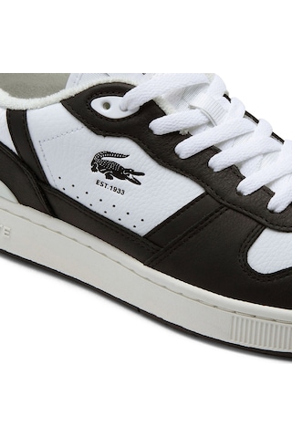 Lacoste T-clip Set Leather Mens Black White Sneaker Hakiki Deri Erkek Günlük Spor Ayakkabı Siyah Beyaz SİYAH-BEYAZ