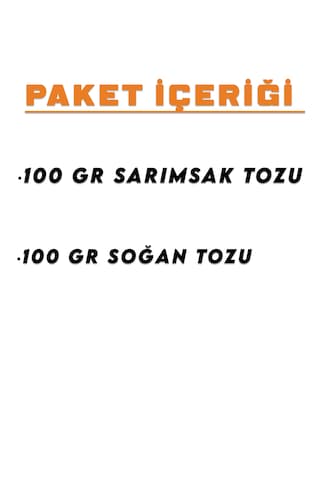 İpek Değirmen Sarımsak Tozu Soğan Tozu Taş Köprü Sarımsak Yerli Soğan Keskin Aroma 2 x 100 G