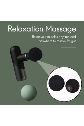 Anjiexun 6 Adet/takım Kas Gevşeme Masajı Yapboz Elektrikli Perküsyon Uçları Siyah