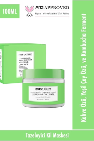 Maruderm Kahve Özü + Yeşil Çay Özü Tazeleyici Kil Maskesi 100 ML