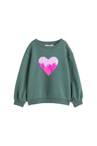 Pullu Çocuk Sweatshirt Yeşil