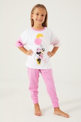 Mınnıe Mouse Kız Çocuk İkili Takım Beyaz