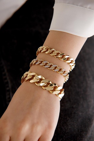 Milet Kuyumculuk 14 Ayar Taşlı Gurmet Bileklik Sarı Altın