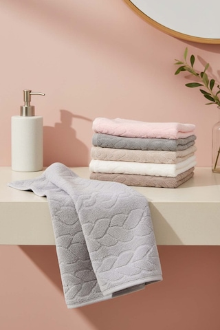 Soft İsba 6'lı %100 Pamuklu Havlu Seti 50x90 Cm Çok Renkli
