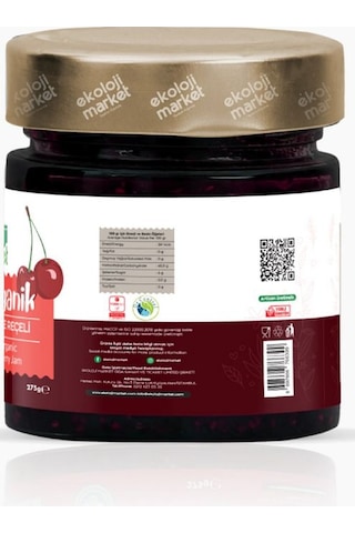 Ekoloji Market Organik Vişne Reçeli 275 G