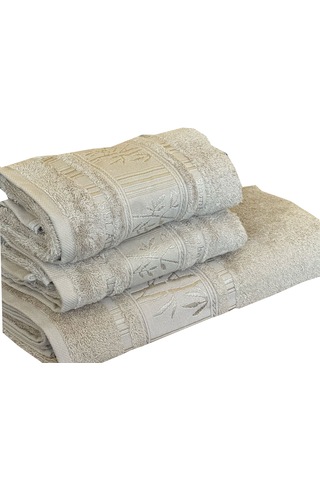 Goldroom 3lü Banyo Havlu Seti Vizon