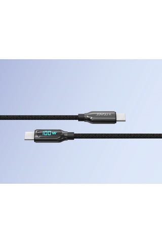X-Level XCC8406 X-Powerdigi Usb-C To Type-C Dijital Göstergeli Örgü Kablo