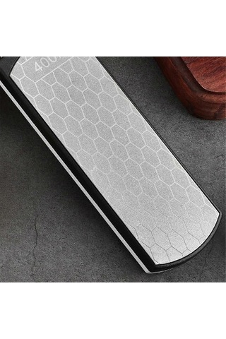 Createtech Yüzlü Tutamaçlı Tahtası Kesme Kaymaz İki Grit Elmas Bıçak Ansızın 400 - Df