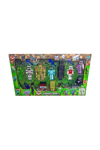 20 Parça Minecraft Figür Oyuncak Enderman Steve Herobrine Domuz Adam Demir Golem