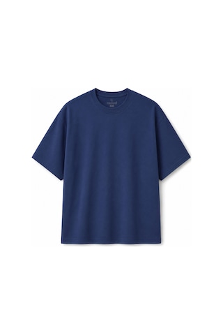 Ranud Erkek Oversize Fit 2'li Tişört Paketi,%100 Pamuk, Yumuşak Fırçalı Kumaş, Oeko-tex Sertifikalı İndigo + Siyah