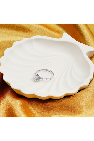 Beyaz Altın Lotus Yüzük