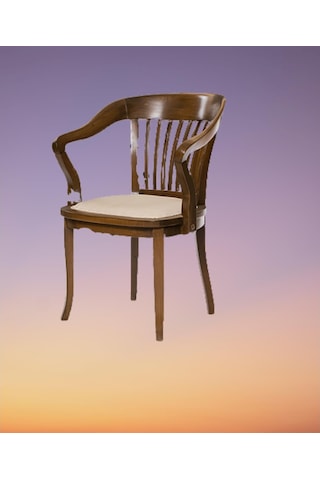 Bengimobilya Zus593 Atmaca Tam Kolçak Kayın Torna Retro Bambu Iskelet Sandalye