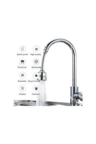 Kosona Havuz Muslukları İçin Sabit Borulu 360 Döner, 3 Su Modu Duş/şişe/duş+şişe , Sprey Önleyici, Basınçlı, Ayırtılabilir Musluk Uzatma Bağıcığı Diğer