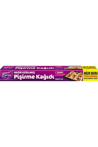 Hazır Kesilmiş Pişirme Kağıdı 10 Lu 42 X 37 Cm 24 Paket 1 Koli