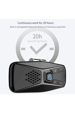 Symbee T823 Araç Bluetooth免提 Telefon, Sesli Asistan Ve Müzik Çalar, Bt5.0, Gürültü Azaltma, 20 Saat Kullanim Süresi