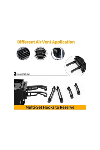 Araba İçin 2'si 1 Arada Havalandırma Telefon Tutucu Ve İçecek Tutucu, Evrensel Bardak Şişe Montaj Braketi Standı Siyah