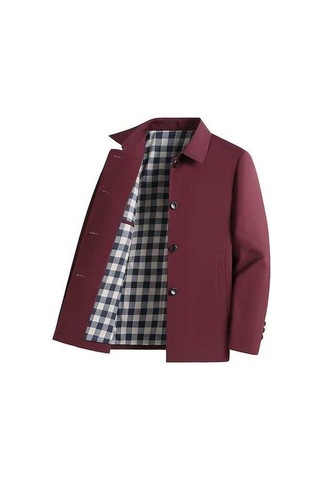 Yingfu Erkek Business Casual Ceket - Bordo Renkli Bordo