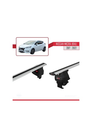 Nissan Micra / March K14 2017-2022 Arası İle Uyumlu Ace-4 Ara Atkı Tavan Barı Gri