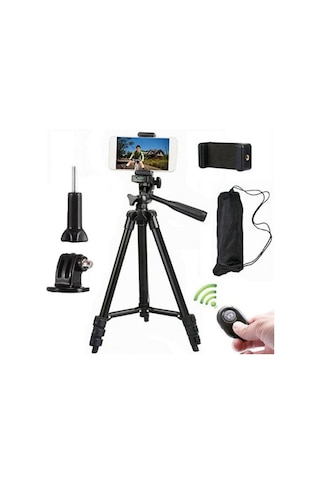 Xindoker Alüminyum Akıllı Telefon Ve Gopro Tripodu - 100cm Yüksekliği, 2.5kg Yük Kapasitesi, Bt Uzaktan Kumanda İle Video/fotoğraf Çekimi