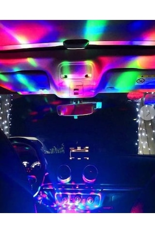 Oto Led Usb Disko Topu Müziğe Duyarlı ışık