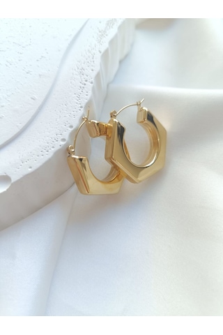 Köşeli Çelik Halka Altın