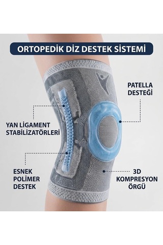Patella Ligament Destekli 3d Örgü Dizlik - Esnek Eklem Sabitleyici - Sporcu Ve Günlük Kullanıma Uygun, Large Genel