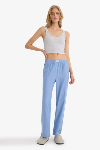 Defacto Regular Fit Uzun Boy Çizgili Pijama Altı-fall İn Love E8645ax25aube553 Mavi