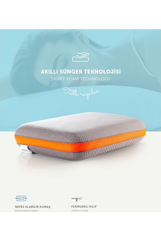 Pafu Visco Karbon İplikli Klasik Ortopedik Yüksek Yastık