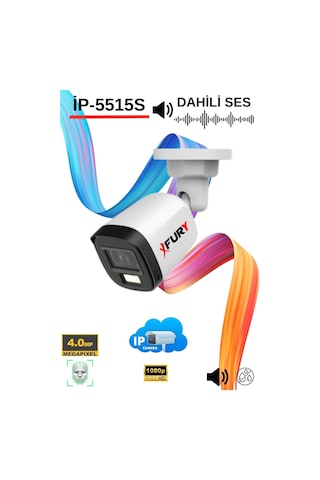 Fury Ip Kamera Sesli Gece Renkli 4mp Suya Dayanıklı Güvenlik Kamerası Ultra Led Renkli Gece Görüş Poe