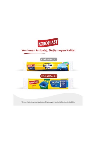 Koroplast Güçlü Jumbo Boy Çöp Poşeti 7'li