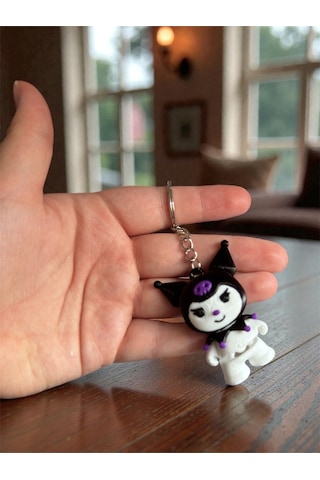 Asi Ruh Kuromi Figür Anahtarlık Charm- Hareketli Eklemli Kawaii Aksesuar