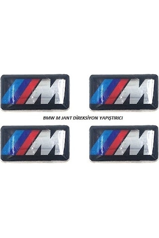 Bmw Amblem Jant M Direksiyon Logo 4 ADET--Stokdan Aynı Gün -