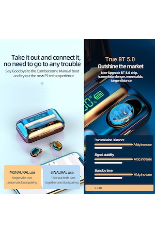 Jeemson Ipx5 Su Geçirmez Tws Bluetooth Kulaklık, Akıllı Ses Asistanı, Otomatik Eşleşme, Gürültü Azaltma, Siyah Dokunmatik Model