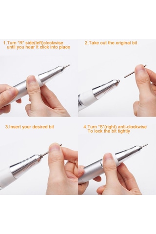 Yifomall Profesyonel 30000 Rpm Elektrikli Tırnak Freze Makinesi - Akrilik Ve Jel Tırnaklar İçin Portatif Manikür Seti