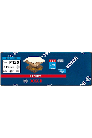 Bosch Expert C470 150 Mm 120 Kum Çok Delikli Zımpara Kağıdı 50'li 2608901139