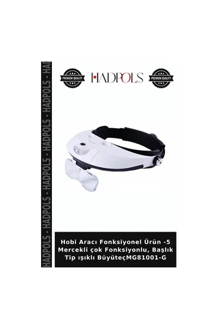 Hobi Aracı Fonksiyonel Ürün -5 Mercekli Çok Fonksiyonlu, Başlık Tip Işıklı Büyüteçmg81001-g