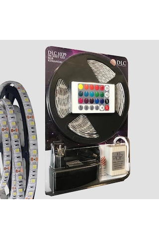 5 Metre Rgb Şerit Led Seti-iç Ve Dış Mekan Silikonlu-tak Çalıştır Açık Mavi