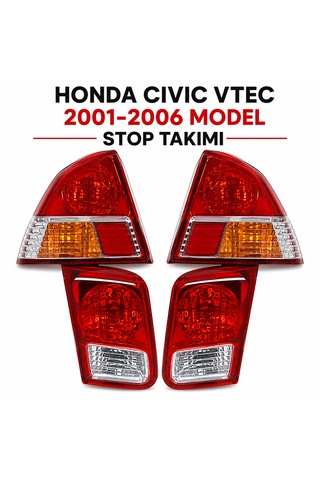 Honda Cıvıc Vtec Kasa 2001-2006 Model Uyumlu Sedan Arka Stop Takımı