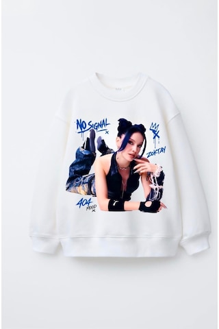 Seabubbles Manifest Zoktay Kız Çocuk Sweatshirt St10730 BEYAZ