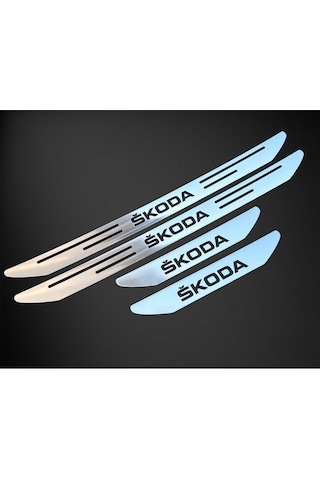 Skoda Forman Özel Kapı Eşik Yazısı Krom