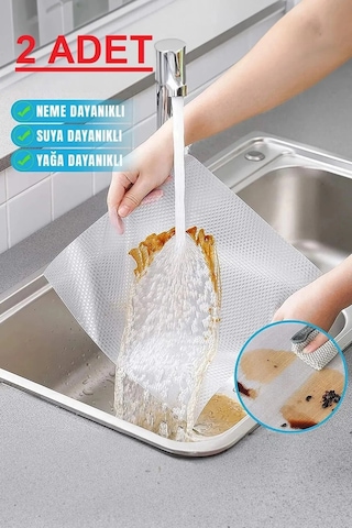 2 Adet Çok Amaçlı Pratik Kaydırmaz 45 Cm X 3 Metre Raf Örtüsü Mutfak-dolap İçi-buzdolabı Çok Renkli