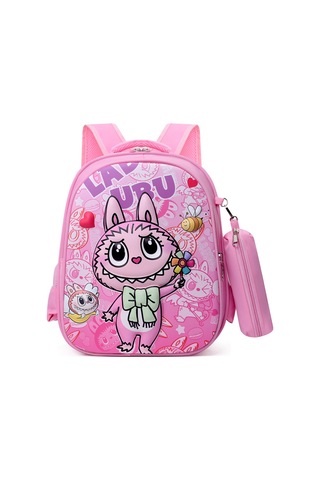 Karikatür Çocuk Hardshell Okul Çantası Birinci, İkinci Ve Üçüncü Sın Hafif İlkokullu Öğrenci Moda Sırt Çantı-pembe Pembe