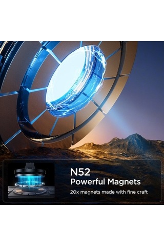 Geeksen Alüminyum Çelik Katlanabilir Manyetik Araç Telefon Tutucusu: 360 Döner, 270 Ayar, Ultra Güçlü Tutma, Siyah Siyah