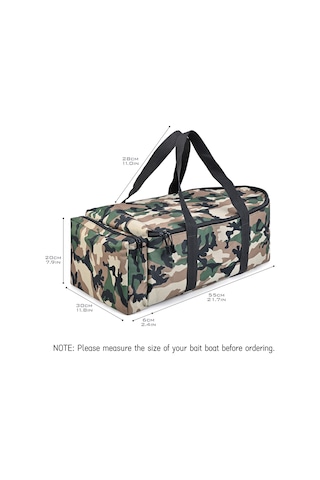 Aubyhe Balık Tutma Botu Depolama Çantası - Siyah Kamo, Su Geçirmez 1000d Oxford Kumaş, Taşınması Kolay Balıkçı Gereci