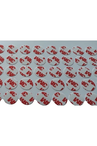 Yapışkanlı Çift Taraflı Bant Şeffaf Yuvarlak- 20 Mm Çap- 500 Adet