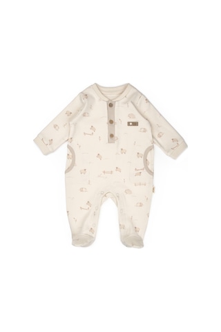 Bebek Tulum Şapka %100 Organik Pamuk , Bebek - Yenidoğan- Csy8182 Ekru