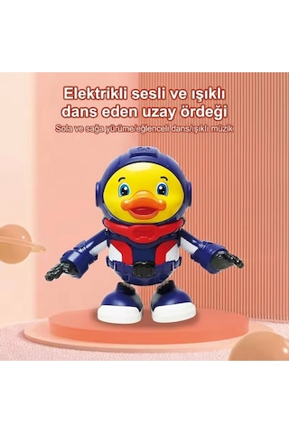 Dans Eden Astronot Ördek Işıklı Müzikli Hareketli Eğitici Bebek Ve Çocuk Oyuncağı Hayvanlar