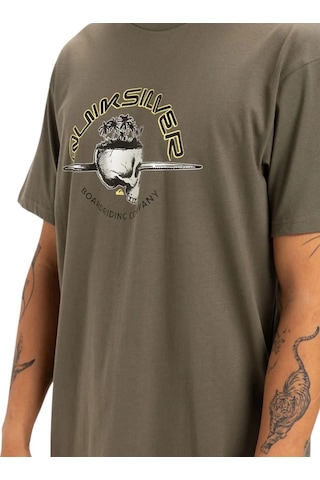 Quıksılver Quiksilver Skull Lines Erkek Yeşil Tişört 15484 Haki