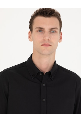 Pierre Cardin Erkek Siyah Desenli Gömlek 50276553-vr046 Siyah